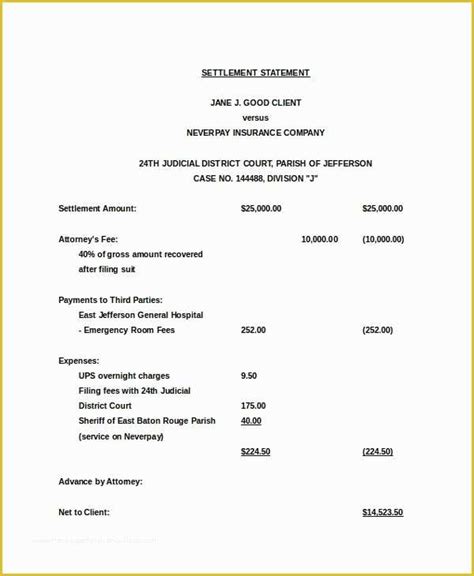 14+ Settlement Statement Examples Word, PDF