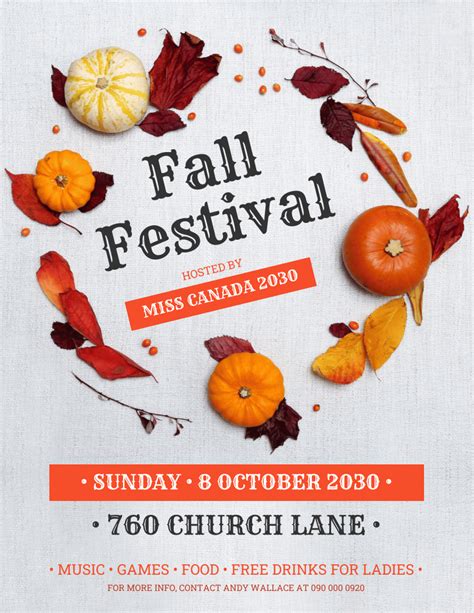 14 Beautiful Fall Festival / Harvest Festival Church Flyers