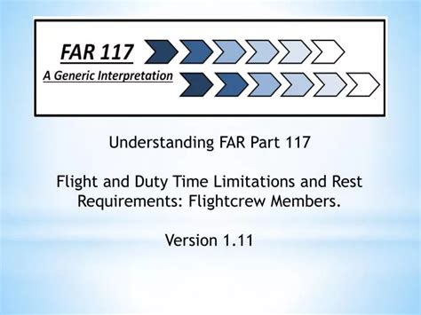 14 CFR Part 117 - FLIGHT AND DUTY LIMITATIONS AND REST …