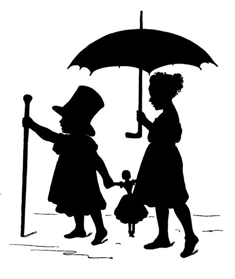 14 Child Silhouettes! - The Graphics Fairy