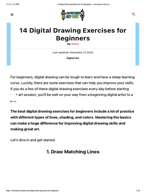 14 Digital Drawing Exercises for Beginners - Adventures with Art