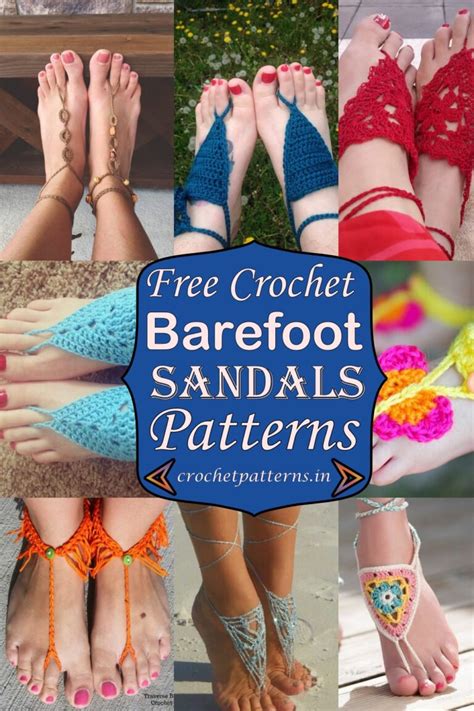 14 Free Crochet Barefoot Sandals