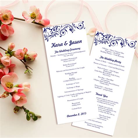 14 Free Wedding Program Templates