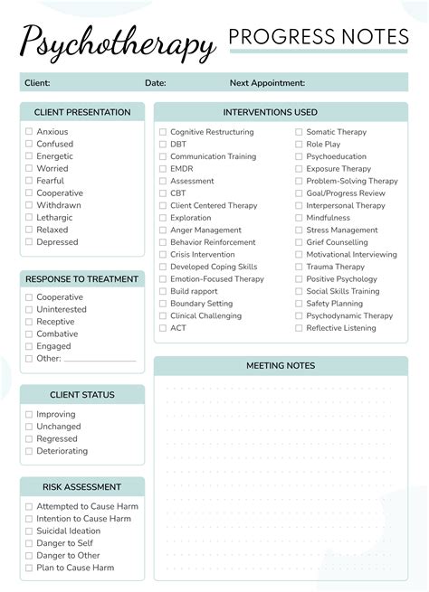 14 Progress Notes Ideas Notes Template Psychotherapy Counseling