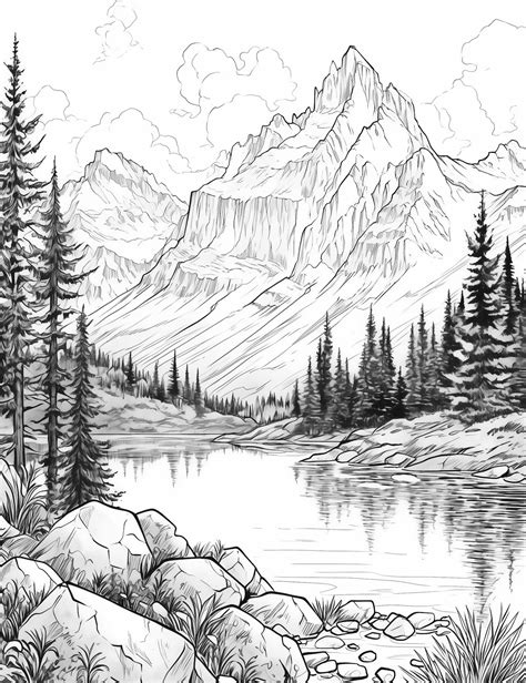 14 Simple Nature Coloring Pages Realistic Coloring Pages