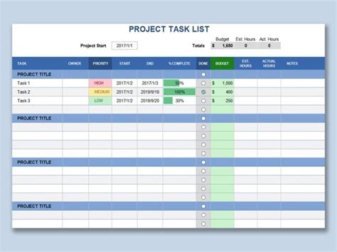 14 Task List Excel Template Excel Templates Excel Templates