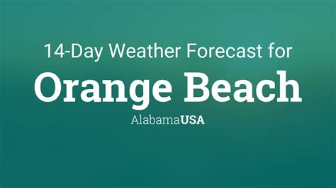 14 day forecast orange beach al. WEATHER UPDATE FOR CITY OF ORANGE BEACH . Updated on October 2, 2023. Overall Forecast: Bright and sunny week ahead with mostly clear nights. A few clouds may push through late in the week as a dry cold front pushes through Friday. ... 4099 Orange Beach Boulevard Orange Beach, AL 36561. Phone: 251-981-6979. Social Media. … 