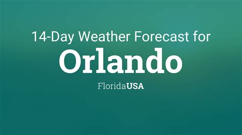 14 day forecast orlando florida. Things To Know About 14 day forecast orlando florida. 