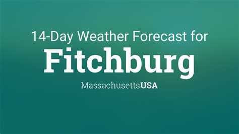 14 day weather forecast fitchburg ma. Point Forecast: Fitchburg MA 42.59°N 71.82°W: Mobile Weather Information | En Español ... Sunny, with a high near 78. West northwest wind between 10 and 14 mph, with gusts as high as 22 mph. Friday Night: Mostly clear, with a low around 56. West wind between 5 and 7 mph. ... view Yesterday's Weather. Fitchburg Municipal … 