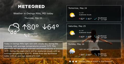 Be prepared with the most accurate 10-day forecast for Owings Mills, MD, United States with highs, lows, chance of precipitation from The Weather Channel and Weather.com. 