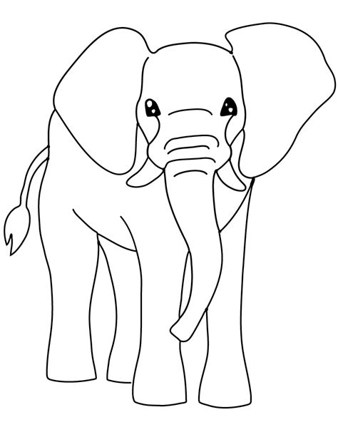14 Elephant Coloring Pages Free Pdf Printables Elephant Picture To Color - Elephant Picture To Color