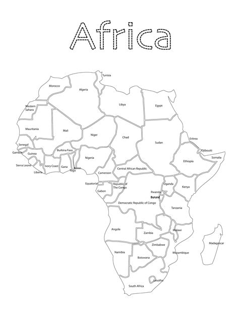 14 Free Africa Map Coloring Pages Pdf Esl Africa Continent Coloring Page - Africa Continent Coloring Page