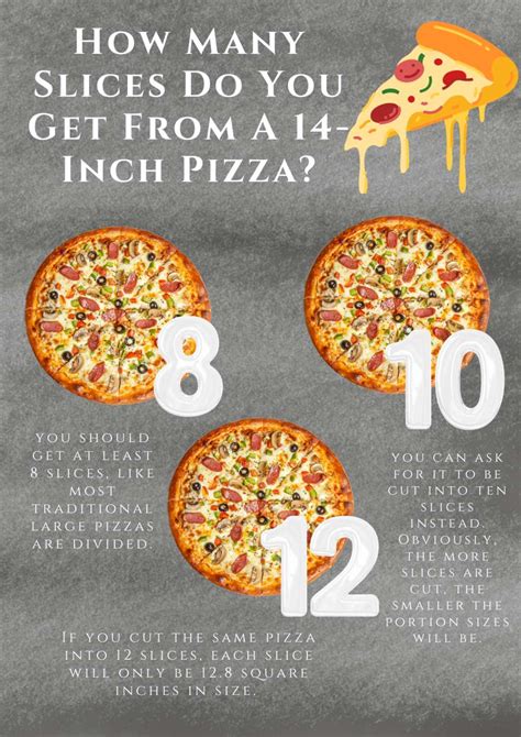 14 inch pizza. A medium pizza often ranges from 12 to 14 inches in diameter. Comparing a 10-inch pizza to a medium size, we can see that a 14-inch pizza is 96% larger than a 10-inch pizza, even though its diameter is only 40% wider. A 10-inch pizza has an area of about 78 square inches, while a 14-inch pizza has an area of roughly 154 square inches. 