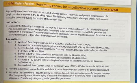 14 M Mastery Problem Answer Key