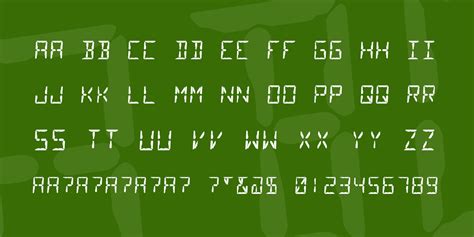 14 segment font fabap