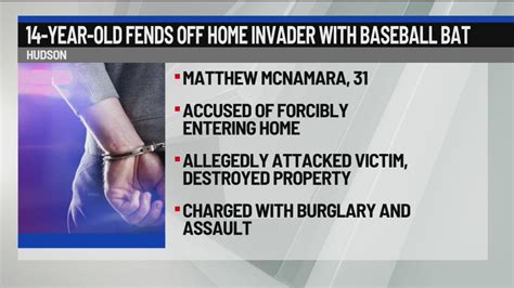 14-year-old fends off home invader with baseball bat