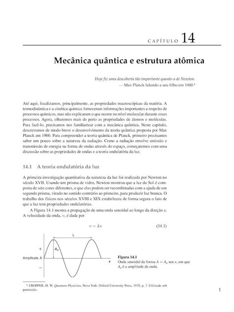 14.1 A teoria ondulatória da luz