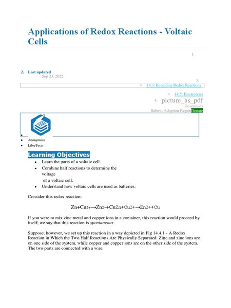 14.4: Applications of Redox Reactions - Voltaic Cells - wintechmobiles.com