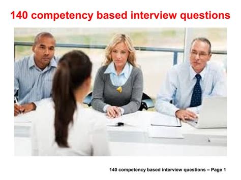 140 competency based interview questions