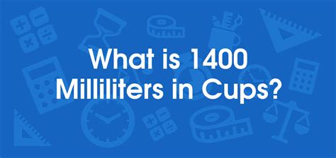 1 milliliter (ml) is equal to 0.0042267528 US cups; 1 US cup is equal to 236.5882386119198 milliliters (ml) ml to cups formula: The formula for milliliters to cups: US cup = mL ÷ 236.5882365. How do you convert ml to cups? Convert with: Online ml to US cup converter; Formula (the below example helps you) Example of a milliliter (l) to US Cup ...