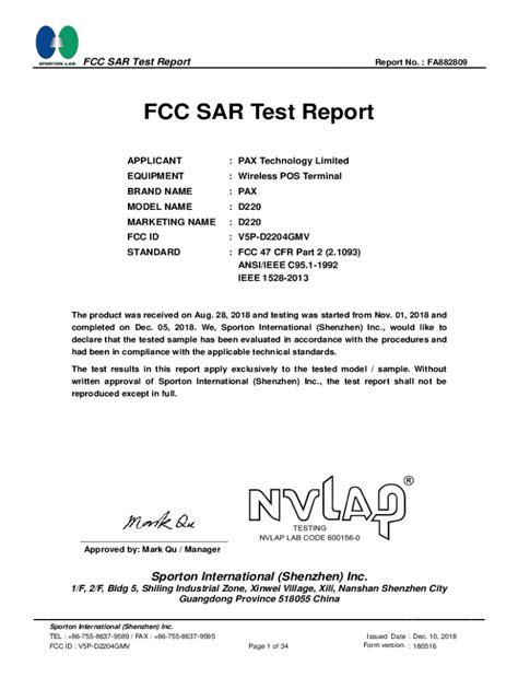 14024 3 FCC SAR Exclusion Test Report