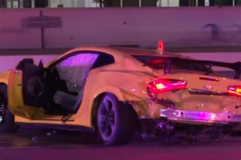The male driver of the Camaro was taken into custody and the DA's office has already accepted one count of vehicular manslaughter against him, with 2 more possible pending the status of the 2 critical patients. Witnesses describe the driver at speeds near 140mph at the time of the crash.