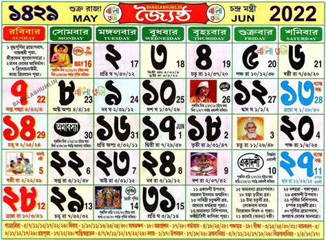 1429 Bengali Calendar