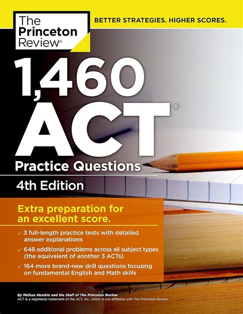 Read Online 1460 Act Practice Questions By Princeton Review