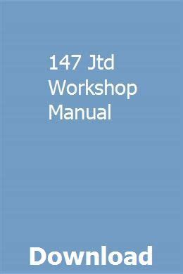 147 Jtd Workshop Manual