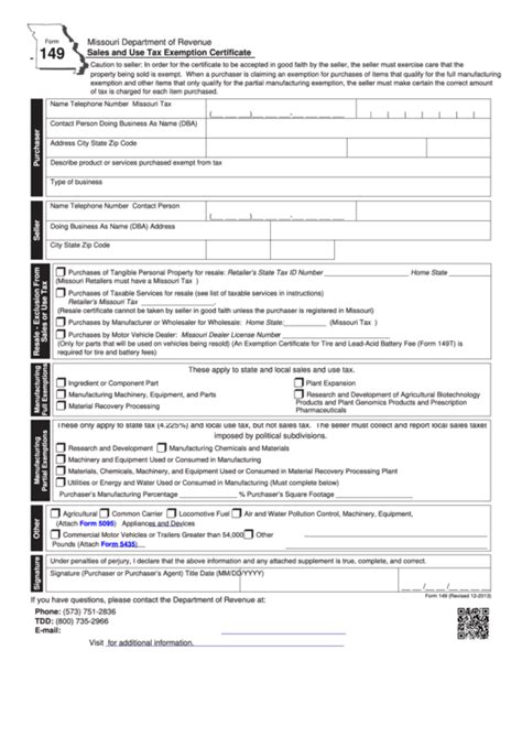 149 Sales Tax Exemption 20182024 Form Fill Out and Sign Printable
