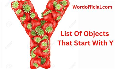 149 List Of Objects That Start With Y Objects That Start With Y - Objects That Start With Y
