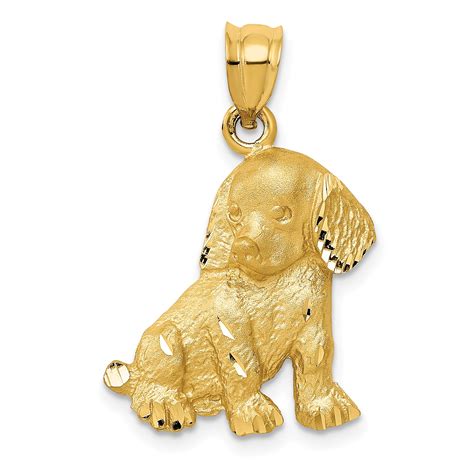 14K Gold Dog Charms - Free Shipping.