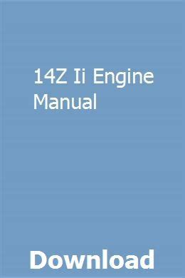 Download 14Z Ii Engine Manual 