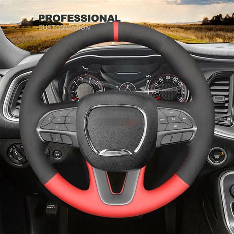 15" DIY Genuine Leather Car Steering Wheel Cover FOR Dodge …