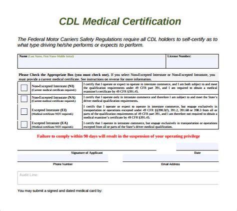 15+ CDL Medical Form Templates Sample Templates
