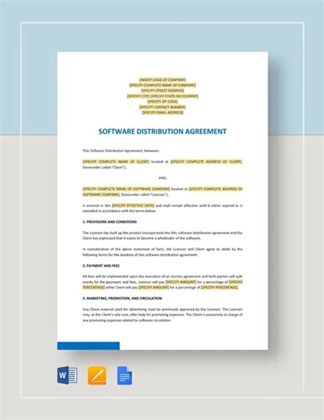 15+ Free Distribution Agreement Templates for Software and/or Multimedia