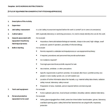15+ Instruction Templates in Google Docs Word Outlook Apple Pages