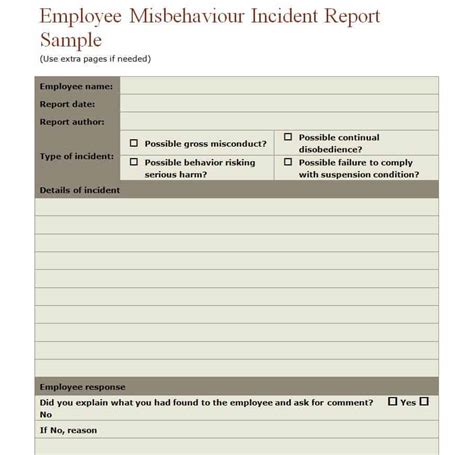 15+ Useful Employee Incident Report Templates Writing Word Excel Format