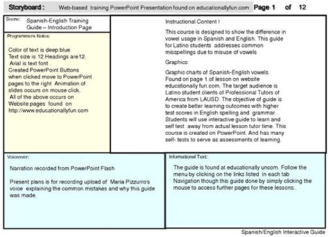 15+ eLearning Storyboard Templates Flirting w/ eLearning