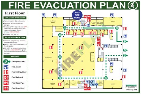 15+ is the emergency exit in this evacuation floor plan in a correct