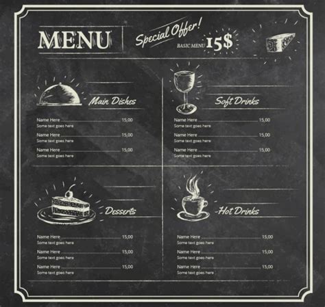 15 blackboard menu sample ideas to save today | blackboard menu ... - muktibox.com