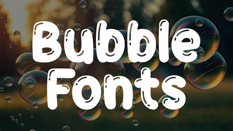 15 Best Bubble Fonts to Add a Bubbly Personality to Your Projects YouTube