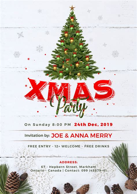 15 Best Christmas Party Flyer Free PSD Design Slots