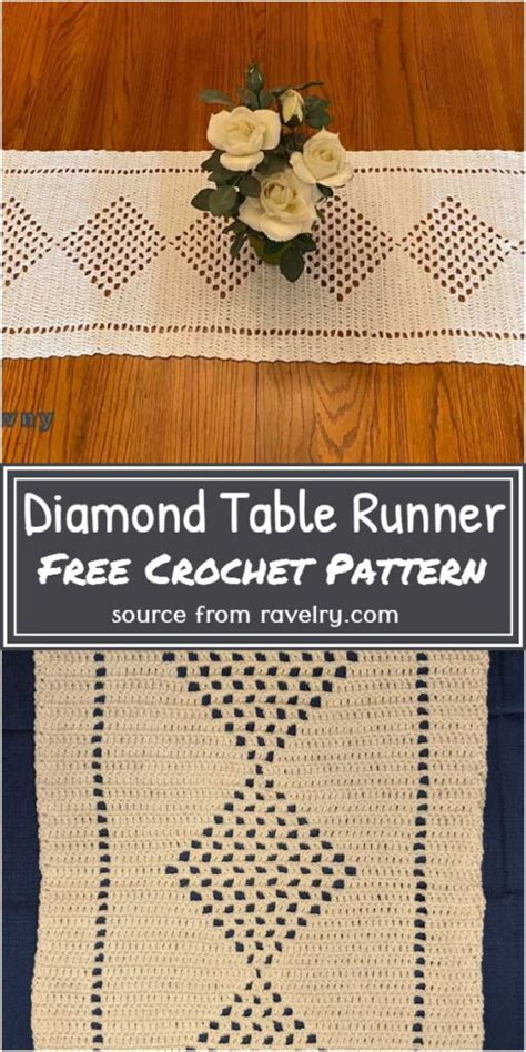 15 Crochet Table Runner Free Patterns & Instructions (With Pictures)