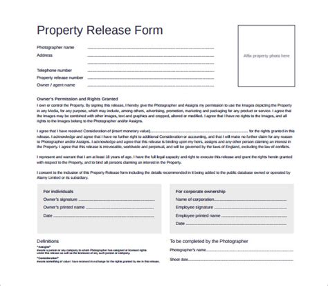15 Free Property Release Forms and More… Cavus Media Daily Blog
