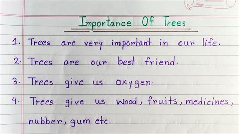 15 Lines on Importance of Trees in English