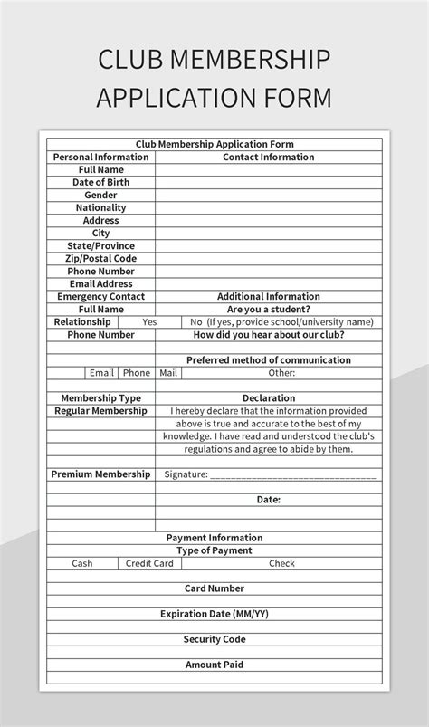 15 Membership Application Templates Free Sample Example Format Download Free Premium Templates