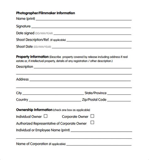 15 Property Release Forms to Download for Free Sample Templates