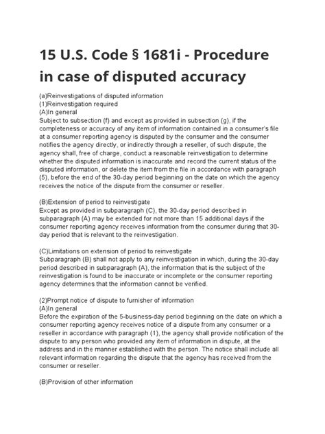 15 U.S. Code § 1681i - Procedure in case of disputed …