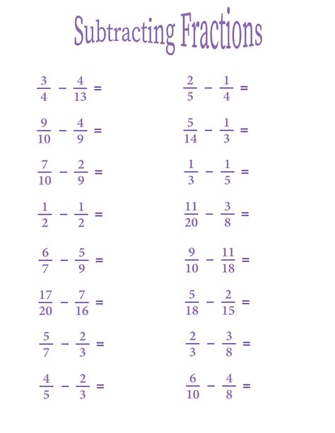 15 Adding And Subtracting Fractions With Different Adding And Subtracting Simple Fractions - Adding And Subtracting Simple Fractions